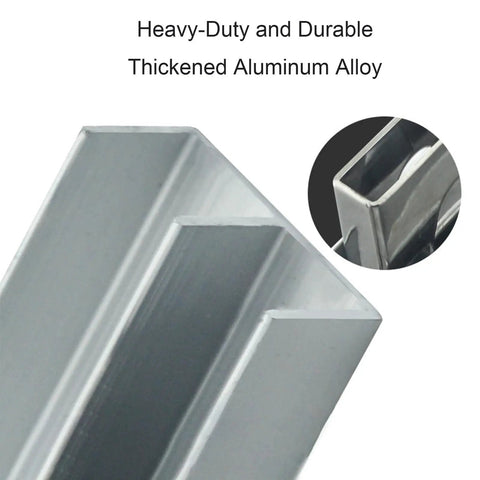 Heavy Duty Sliding Barn Door Hardware Kit With Dead Silent Rollers And Sturdy Aluminum Track Glides Like Magic For Closets And Space Dividers Super Fast Setup At Forty Seven Inches, detailed view of thickened aluminum alloy track.