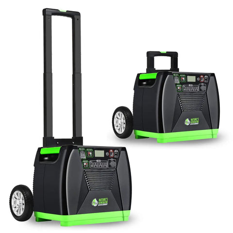 Elite Gold Off Grid Power System 3600W Solar And Wind Pure Sine Wave Kit with wheels and handle for portability