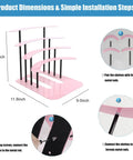Product dimensions for Ultimate Pink Metal Toniebox Stash Holder For 20 To 35 Tonies With Premium Magnetic Shelf Desk Stand Display Rack.