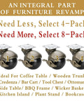 2 Inch Antique Brass Caster Wheels With Brake Set Of 4 For Furniture And DIY Projects shown in display options