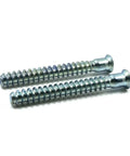 Heavy Duty 58Mm M7 Confirmat Screws Featuring A Countersunk Head And Cross Drive Tip For Hella Fast Knock Down Cabinet Assembly And Dang Solid Diy Builds 100 Pack, showing two steel screws.