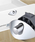 Kick Rattling Doors To The Curb With These Sleek Push Button Cabinet Handles That Keep Your Yacht Or Boat Drawers Secure And Tight, Ensuring Zero Spills No Matter How Rough The Waters Get While Adding A Clean Modern Look To Any Kitchen Cupboard Or - Chrome push button handle with a gray base design for marine use.