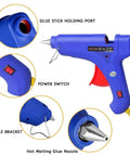 Fast Heating 100W Hot Glue Gun With 10 High Adhesion Glue Sticks For Car Dent Repair And DIY Crafts showing features