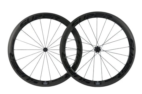 Beast 700C Road Carbon Wheelset With 50mm Deep Section, 23mm Clincher, R7 Hub, Matte 3K Finish, Toray T700 Carbon Fiber, Black Decal