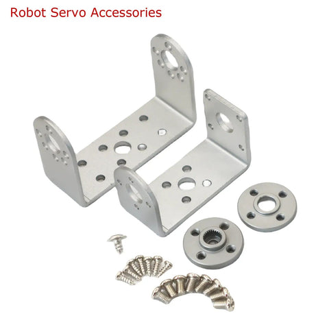 Robot Servo Accessories with aluminum brackets, gears, screws for Badass 35Kg Robot Servo With Slick Coreless Motor And Hefty Stainless Steel Gears.
