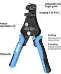 Heavy Duty 3 In 1 All In One Wire Stripper And Cutter For 8 18 AWG Solid And 10 22 AWG Stranded Wire With Adjustable Crimp Tool