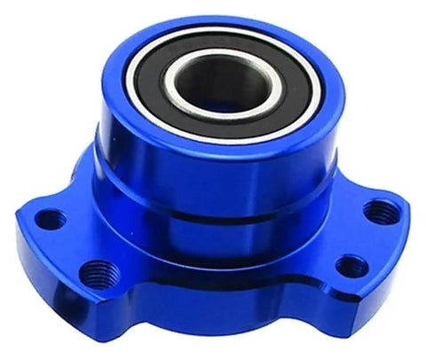 Lightened Billet Aluminum Racing Front Wheel Hub With 5/8 Inch Bearing For Go Karts, Bikes, And Drift Trikes in blue