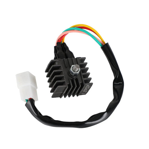Ride Ready Motorcycle Voltage Rectifier And Regulator For Vintage CB CL SL 100 125 S Bikes From The 1970s High Efficiency Synchronous Rectification With Low Heat Durable Electrical Rectifier Module Replacement black module with colored wires and white connector