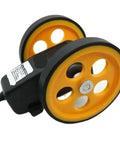 Straight Up Precision Wheel Encoder Sensor With Heavy Duty Yard Meter Counter For Rock Solid Length Measurement And Nail Every Industrial Project Today, yellow anti-slip wheel with a durable body.