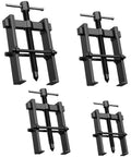 Best Four Piece Bearing Puller Set With 2 3 4 And 6 Inch Jaws For Cars Or Bikes Heavy Duty Steel Handles Tough Pulls Great For Grease Monkey Mechanics Fixing Wheels In Garage Or At Pro Auto Shop Rig Ready For Quick Repairs Now. Four-piece carbon steel bearing puller set with 2, 3, 4, and 6 inch jaws