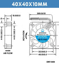 40mm 24V Brushless Cooling Fan 40x10mm With 1m Cable Hydraulic Bearing 5000 RPM For Ender 3 CR10 3D Printers schematic diagram