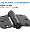 Self Closing Door Hinges 3.5 Inch Black Matte Spring Hinge Auto Close for Interior and Exterior Doors Heavy Duty UL Listed 6 Hole Mount Adjustable Tension Soft Close with Squeak Proof Rubber Ring