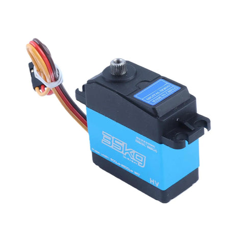 Heavy Duty 35Kg High Torque Digital Servo Featuring Coreless Motor, blue design, suitable for 1 8 1 10 RC car builds