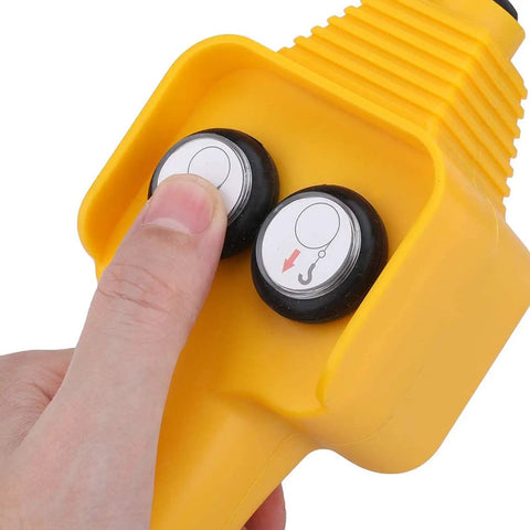 Rugcel Yellow Winch Hand Control Switch For 12V Electric Winches Replacement Wired Remote Controller with push buttons.