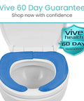 Gel Toilet Seat Cushion Pad With Raised Padded Riser For Elongated And Standard Toilet Seats And Commode Chairs 0.6 Inch Thick Gel Pad