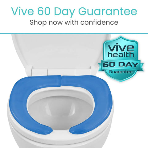 Gel Toilet Seat Cushion Pad With Raised Padded Riser For Elongated And Standard Toilet Seats And Commode Chairs 0.6 Inch Thick Gel Pad