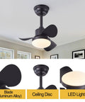 Cool 21 Inch Ceiling Fan With Lights And Remote, modern small flush mount with dimmable metal blades and LED light in room.