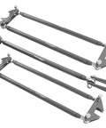 Parallel 4 Link Suspension Kit For Hot Rods And Rat Rods Weld On 24 Inch Steel Bars With Heavy Duty Heim Joints visible