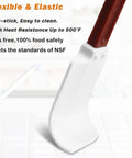 High Temp Silicone Spatulas Set Of 2 10 Inch Heat Resistant Nonstick Spatula Scrapers With Nylon Handles NSF Certified Kitchen Must Haves
