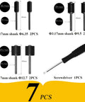 Turn Your Workbench Grind Level Up With This Slick 400 Grit Sanding Drum Kit Loaded With Versatile Mandrels That Snap Right Into Drills Or Dremel Rotary Tools Like A Dream Every Time, showing 7 pieces with varied shank sizes.