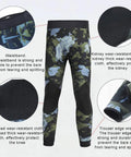 3mm Neoprene Wetsuit With Hooded Top, Go-To Two-Piece Camouflage Dive Suit For Cool Water Freediving And Spearfishing pants with protective features