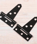 2 Pcs Galvanized T Shaped Gate Hinges, Rust Resistant, 2 Inch Heavy Duty T Strap Hinges for Wooden Fence, Barn, Shed Doors