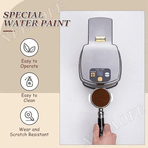 Automatic Espresso Tamper 58mm Electric Coffee Press With Adjustable 22 To 66 Lbs Pressure For A No Sweat Daily Grind And Smooth Operator Shot Consistency All Day Long Black showing user-friendly design and coffee grounds.
