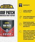 29 Oz Leak Stopper Roof Patch, Fiber Reinforced Rubberized Trowel Grade Sealant For Roof Leaks shown with features