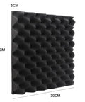 Built Legit Egg Crate Acoustic Foam Panels 9 Piece Set 30x30cm black soundproof wall padding for audio treatment.