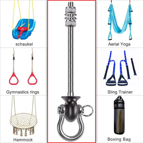 Heavy Duty Swing Hangers Rust Resistant Stainless Steel 304 Swivel Bolts bombproof 180 rotation quick mounts image showing various hangers.