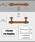Antique Brass Cabinet Pulls 3 Inch 76mm Pack Of 10 Solid Zinc Alloy Kitchen Cabinet Handles Drawer Hardware No Fuss For Cabinets And Furniture Durable Construction With Easy Install And Pre Drilled Holes shown with dimensions and screws.