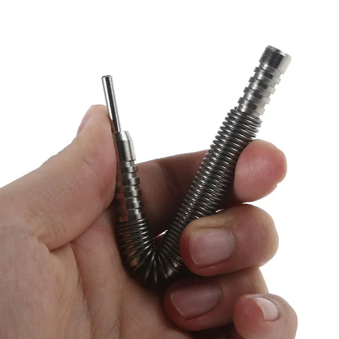 Two Piece Head Nail Setter Kit For Hard Metal Surfaces And Door Hinge Pins Heavy Duty Construction With Hammerless Action For Easy Center Marks And Drilling Guidance Perfect For Home DIY Projects And Professional Use, steel tool close-up