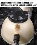 Heavy Duty Radiator Coolant Expansion Tank Bleeder Screw With Rubber O Ring installed on BMW coolant tank for easy maintenance.