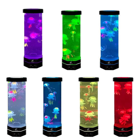 LED Fantasy Jellyfish Lamp With Color Changing Lights For A Chill Sensory Aquarium Mood Vibe 15 Inch Tall in various colors