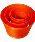 Heavy Duty Electrical Conduit Pipe Connector For A Rock Solid Thread Lock And No Sweat Setup On Outdoor Junction Boxes with an orange color.