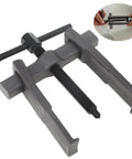 Two Jaw Gear Puller With Adjustable Arms For Internal And External Bearing Removal Heavy Duty 3 Inch Pulley Flywheel Gear Extraction Tool Built From High Carbon Steel For Strength Longevity And Corrosion Resistance, shown in a side view with adjustable arms