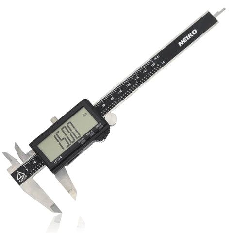 6 Inch Electronic Digital Caliper With Stainless Steel Build And Extra Large LCD Screen, Inches Millimeters And Fractions Conversion