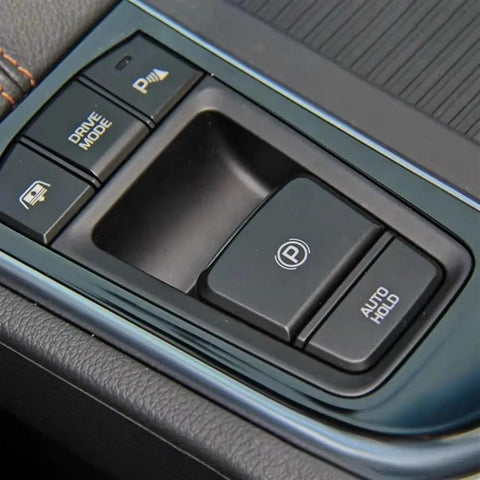 Electric Parking Brake Actuator Left Front Switch For Hyundai Sonata 2015 2016, close-up view of center console buttons.