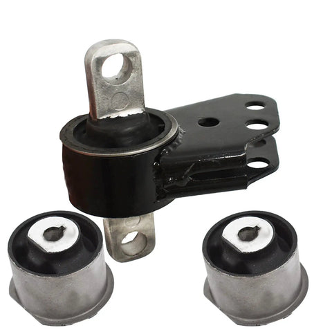Heavy Duty Front Differential Mount Set Fits 2005 Through 2010 Grand Cherokee steel and rubber components view.