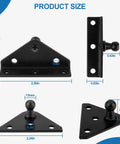Diagram of 4 Pack 10mm Ball Stud Mounting Brackets For Gas Struts And Lift Supports Beefy Steel Galvanized Mounting Brackets sizes