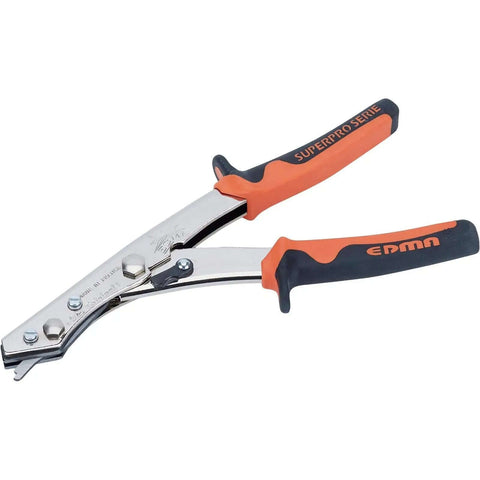 Sheet Metal Nibbler Hand Tool With Adjustable Cutting Head for Automotive Fabrication and Bodywork, ergonomic grip close-up