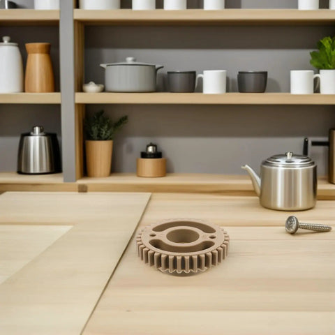 Beefed Up Replacement Gear For Electric Cup Sealing Machines Made From Durable Plastic, Helps Prevent Leaks And Spills, Stable Performance For Beverage Service, Easy Install And Long Lasting Wear on wood table
