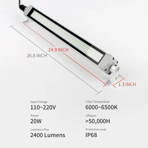 LED Machine Light 20W IP67 Explosion Proof Light For CNC Machines And Lathe, Industrial Shop Floor Lamp