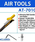 Badass No Nonsense Pneumatic Belt Sander Built For Auto Mechanics And Metalworkers Delivers 16000 Rpm with Iron Roller and Specifications