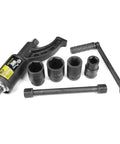 Beast Heavy Duty Torque Multiplier Lug Nut Wrench Set With CRV Sockets 4 Socket Kit Labor Saving Tool, sockets and handle displayed