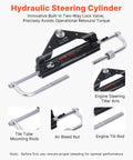 Hydraulic Boat Steering Kit for Outboard Motors 150HP with 26 Feet Hoses Two Way Lock Cylinder, relief valve and tiller arm