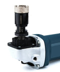 Heavy Duty Pro Grade 1-1/4 Inch Diamond Core Drill Bit For Dry Or Wet Tile Cutting, attached to drill with 5/8-11 Arbor
