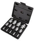 Go-To 3/8-Inch Drive 6 Point Impact Socket Set With Carrying Case, 44-Piece Cr-Mo Steel Heavy-Duty Kit open showing chrome sockets