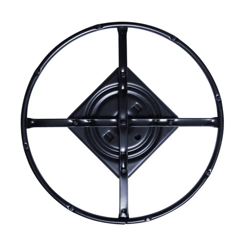 Bulletproof Heavy Duty 25.5 Swivel Chair Base Replacement Fits Recliners And Sofas Slick 360 Spin Steel Mount Plate viewed from above