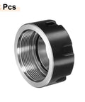 Heavy Duty Er32 Um M40 Collet Clamping Nut Built Tough As Nails From 40cr Alloy Steel With Black Finish side view showing threads.